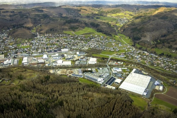 Aerial view, aerial view Bad Laasphe, Siegerland, North Rhine-Westphalia, Germany, Bad Laasphe, DE, Europe, aerial photography, aerial photography, aerial view, townscape, city area, overview, bird's-eye view, overview