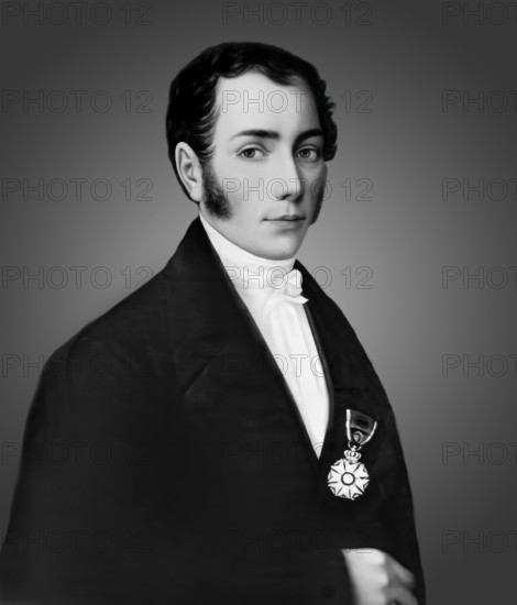 Portrait of Joseph Ritter von Fraunhofer, 1787 – 1826, German physicist and optical lens manufacturer, digitally edited