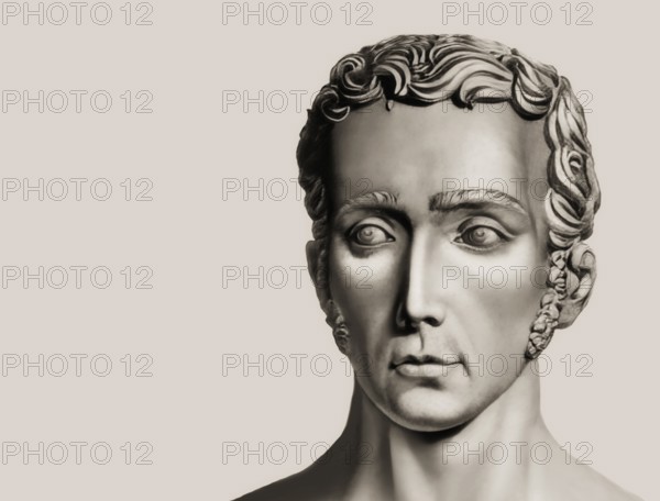 Portrait of Joseph Ritter von Fraunhofer, 1787 – 1826, German physicist and optical lens manufacturer, digitally edited