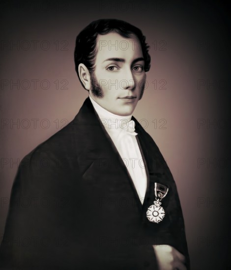 Portrait of Joseph Ritter von Fraunhofer, 1787 – 1826, German physicist and optical lens manufacturer, digitally edited