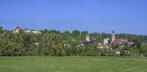 View of the village, Tittmoning, Bavaria, Germany