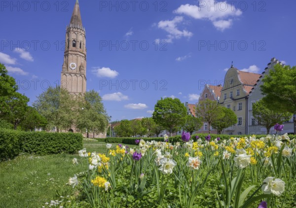 St Jodok's Park and Church, Landshut, Bavaria, Germany