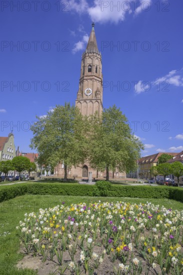 St Jodok's Park and Church, Landshut, Bavaria, Germany