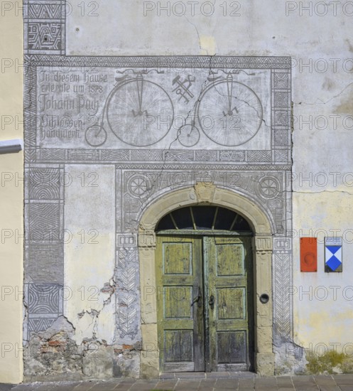 House with sgraffito for Johann Puch, Bad Radkersburg, Styria, Austria