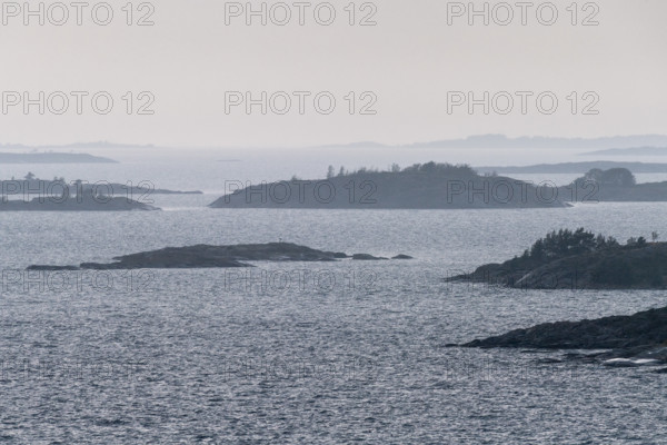 Wooded archipelago, Archipelago landscape, Rainy mood, Åland, Åland Islands, Finland
