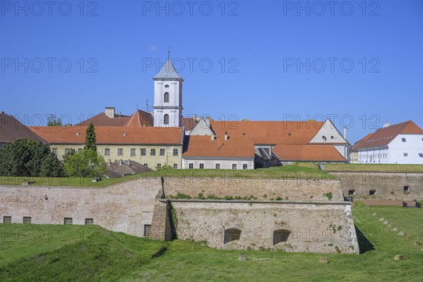 Fortress with church tower of, Tvrda, Osijek, Osijek-Baranja County, Croatia