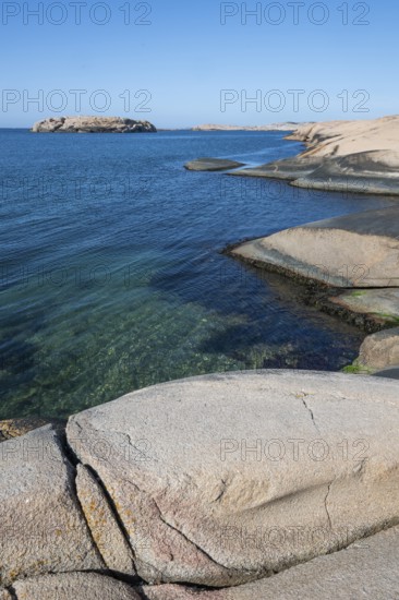 Rocky coast, Bohus granite, Ramsvik, Naturreservat Ramsviklandet, Bohuslän, Skagerrak, Sotenäs, Västra Götalands län, Sweden