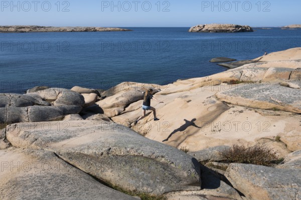 Rocky coast, Bohus granite, Ramsvik, Naturreservat Ramsviklandet, Bohuslän, Skagerrak, Sotenäs, Västra Götalands län, Sweden