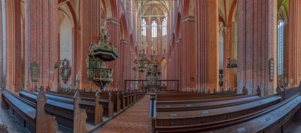 Wismar Cathedral Interior Panorama
