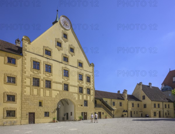 Inner courtyard of Trausnitz Castle, Landshut, Bavaria, Germany