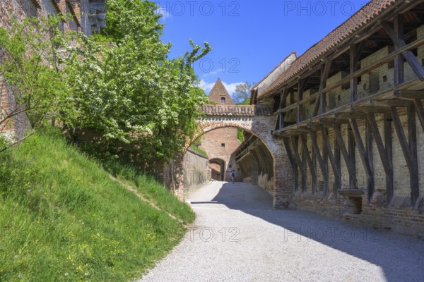 Walkway to Trausnitz Castle, Landshut, Bavaria, Germany