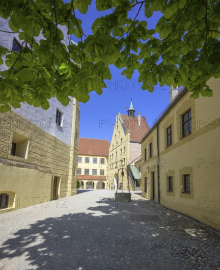 Inner courtyard of Trausnitz Castle, Landshut, Bavaria, Germany