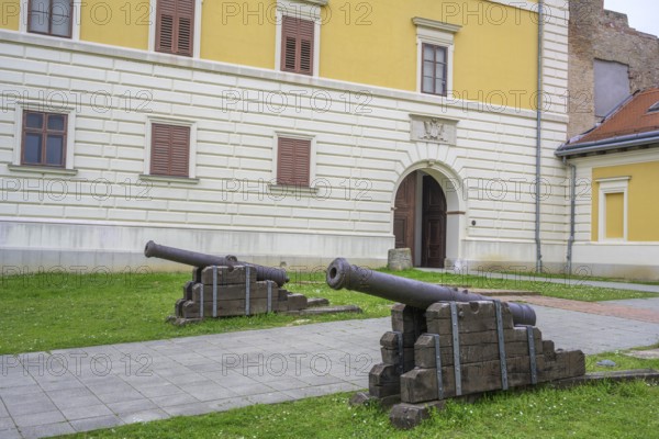 Cannons in front of the museum, Ilok, Vukovar-Srijem County, Croatia