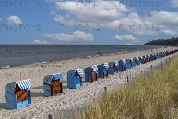 Baltic Sea beach with beach chairs Rerik Germany