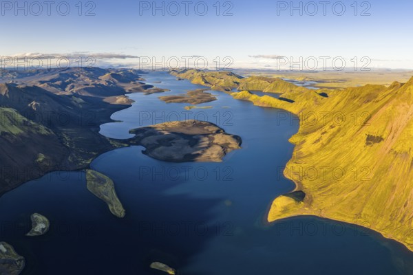 Lake Langisjor in the Icelandic highlands, Vatnajökull National Park, Iceland
