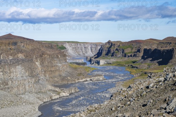 River Jökulsá á Fjöllum, Jökulsárgljúfur Gorge, Jökulsárgljúfur National Park, North Iceland, Iceland