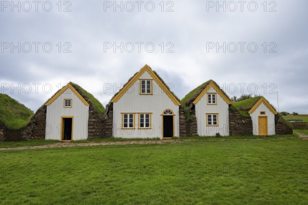 Glaumbær farm, museum of a peat farm, North Iceland, Iceland