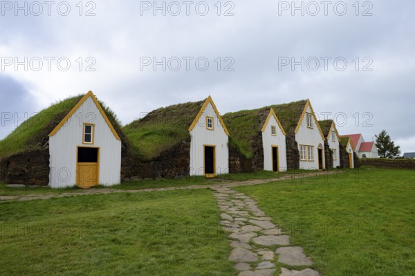 Glaumbær farm, museum of a peat farm, North Iceland, Iceland