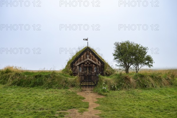 Grafarkirkja peat church, oldest church in Iceland, North Iceland, Iceland