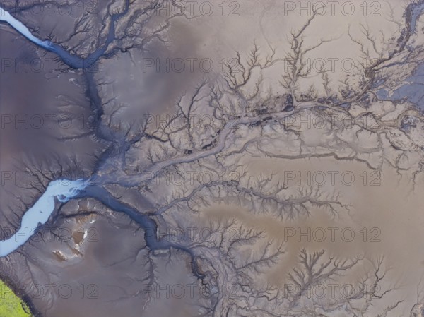 Abstract structures in the riverbed, Icelandic Highlands, Iceland
