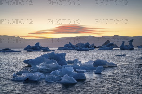 Iceberg in the Jökulsarlon glacier lagoon, Vatnajökull National Park, South Iceland, Iceland