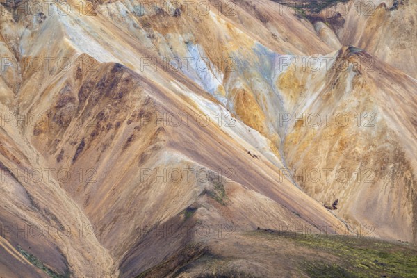 Rhyolite mountains in Landmannalaugar, Fjallabak Nature Reserve, Icelandic Highlands, Iceland