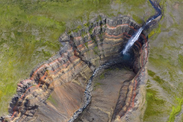 Hengifoss waterfall, East Iceland, Iceland