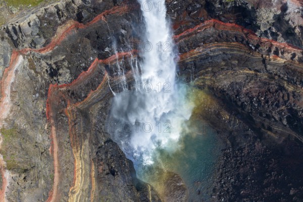 Hengifoss waterfall, East Iceland, Iceland