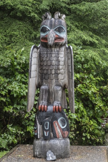 Totem poles, Totem Bight State Historical Park, Ketchikan, Alaska, USA