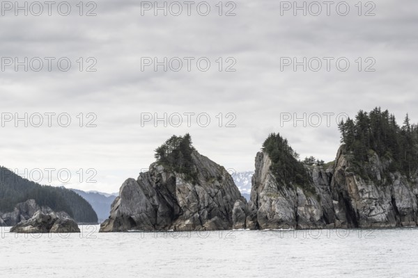 Rocks in the sea, Kenai Fjords National Park, Alaska, USA