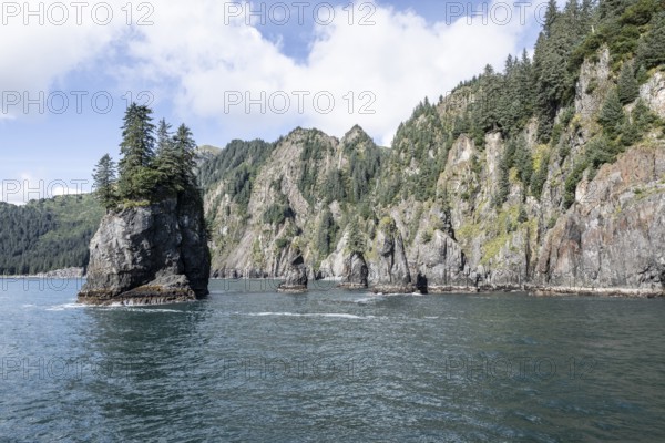 Rocks in the sea, Kenai Fjords National Park, Alaska, USA