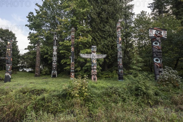 Totem poles, Stanley Park, Vancouver, Canada