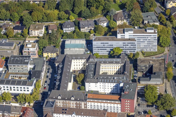 Aerial view, tax office, local court and employment agency, centre, Hamm, Ruhr area, North Rhine-Westphalia, Germany, authority, DE, Europe, aerial view, aerial photography, aerial photography, overview, bird's-eye view, overview