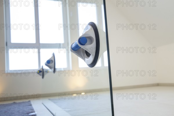 Newly installed shower screen in a luxurious new bathroom