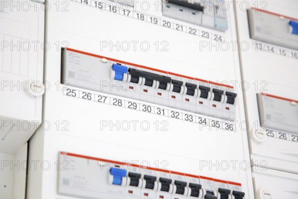 Switch cabinet or distribution box in a new residential building