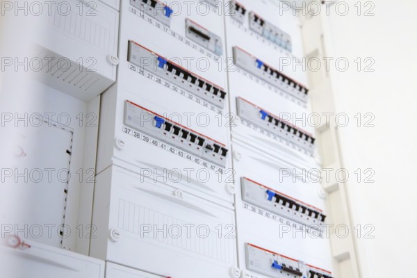 Switch cabinet or distribution box in a new residential building