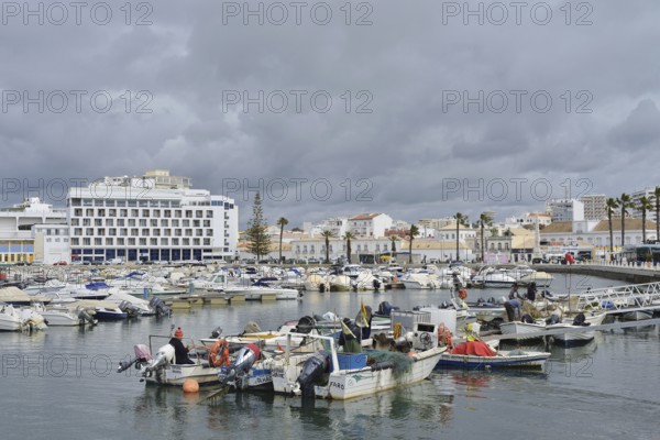 Boats in the harbour, Faro, Algarve, Portugal