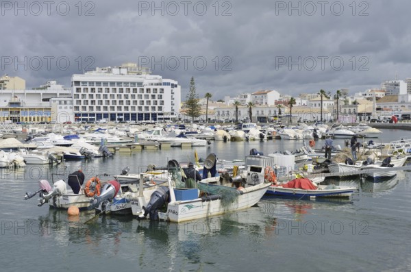 Boats in the harbour, Faro, Algarve, Portugal