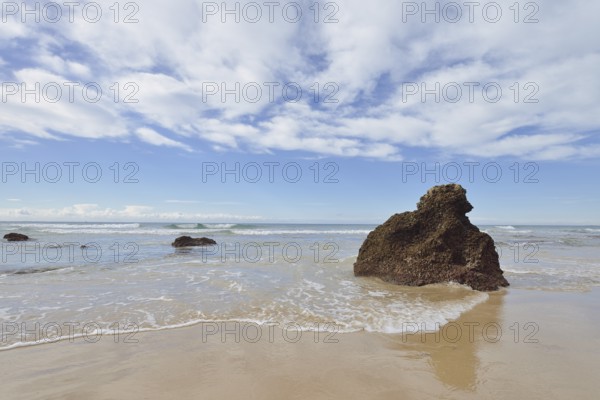 Rocks on the beach, Praia do Porto de Mos, Algarve, Portugal