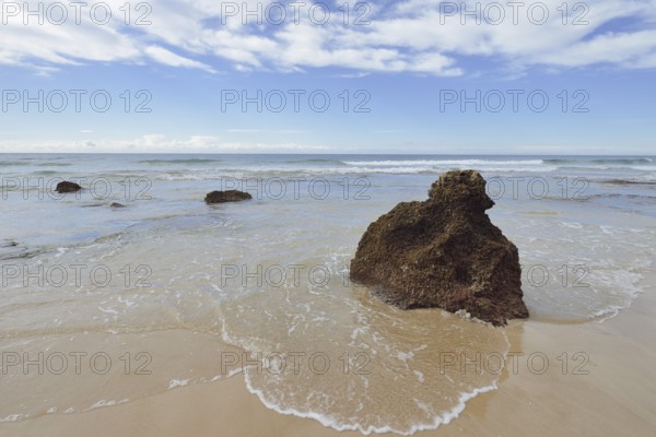 Rocks on the beach, Praia do Porto de Mos, Algarve, Portugal