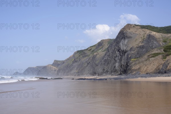 Rocky coast and beach, Praia da Cordoama, Algarve, Portugal