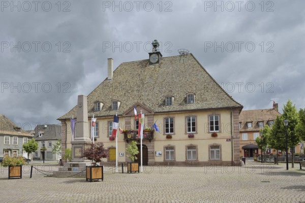 Town Hall, Hotel de Ville, Neuf-Brisach, Departement Haut-Rhin, Alsace, France