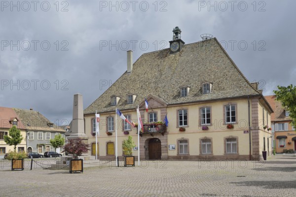Town Hall, Hotel de Ville, Neuf-Brisach, Departement Haut-Rhin, Alsace, France