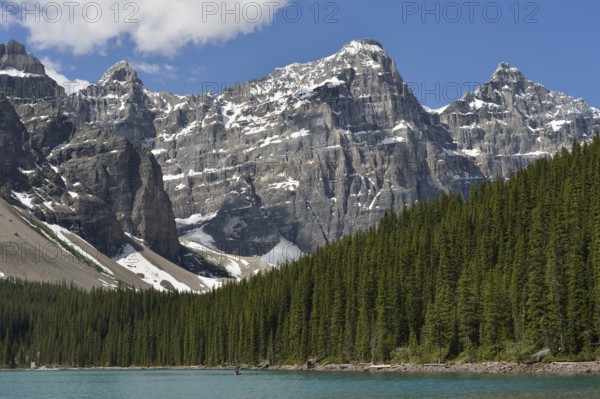 Moraine Lake and mountains of the Valley of the Ten Peaks, Banff National Park, Alberta, Canada