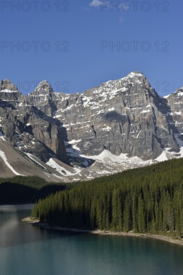 Moraine Lake and mountains of the Valley of the Ten Peaks, Banff National Park, Alberta, Canada