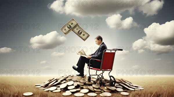 Concept of financial investment money saving money growth business success, AI generated
