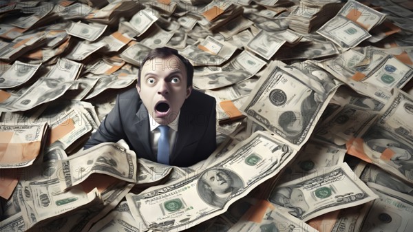 Concept of financial investment money saving money growth business success, AI generated