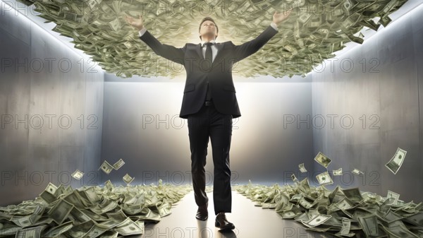 Concept of financial investment money saving money growth business success, AI generated