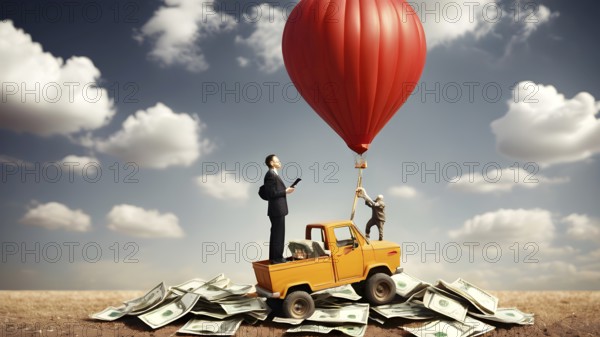 Concept of financial investment money saving money growth business success, AI generated