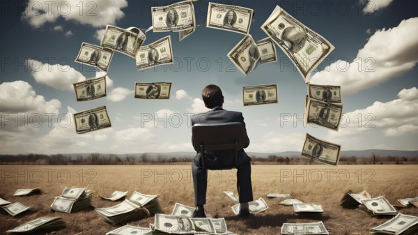 Concept of financial investment money saving money growth business success, AI generated